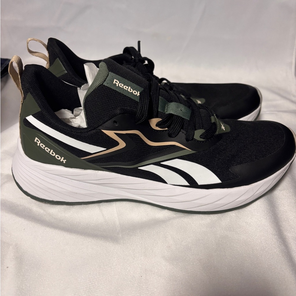 Reebok Black and Olive Athletic Shoes
